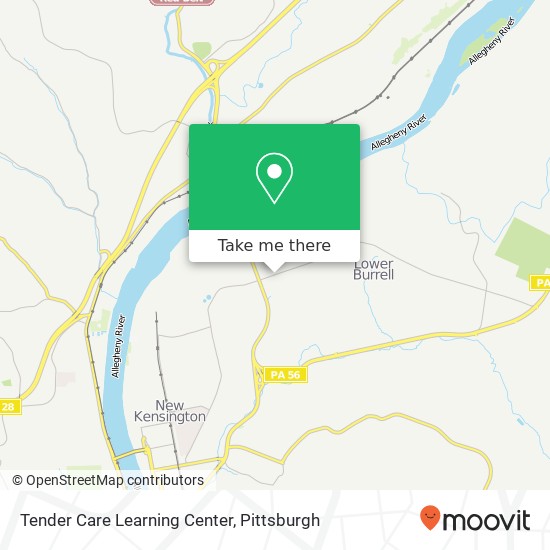 Mapa de Tender Care Learning Center