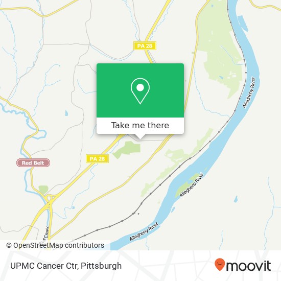 UPMC Cancer Ctr map