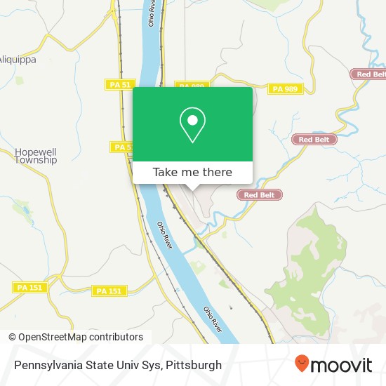 Mapa de Pennsylvania State Univ Sys