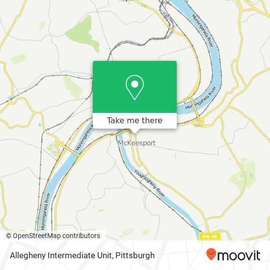 Allegheny Intermediate Unit map