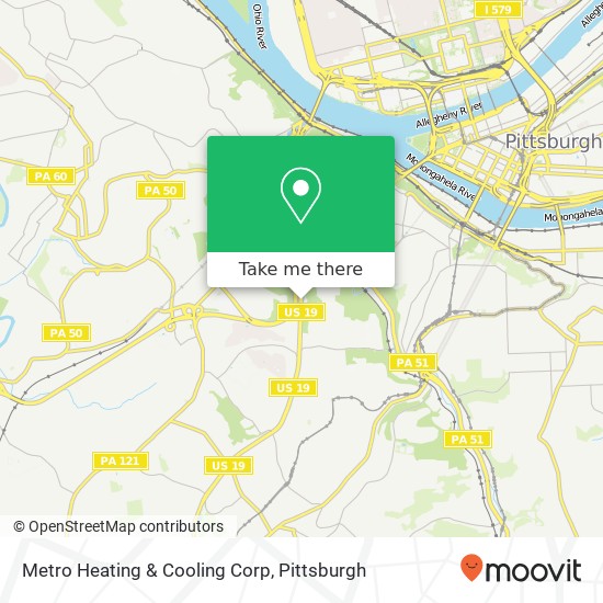 Metro Heating & Cooling Corp map