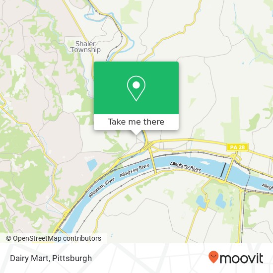 Mapa de Dairy Mart