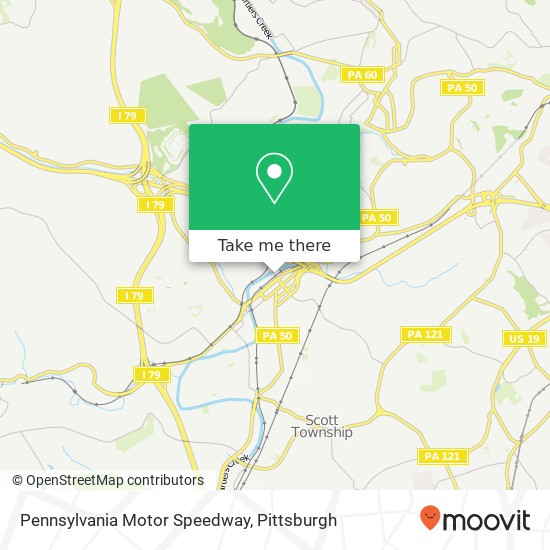Mapa de Pennsylvania Motor Speedway