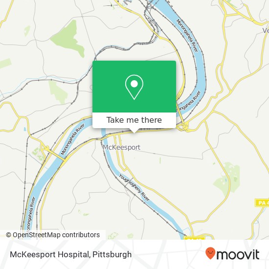 McKeesport Hospital map