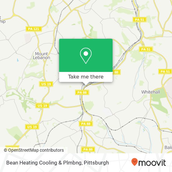 Bean Heating Cooling & Plmbng map