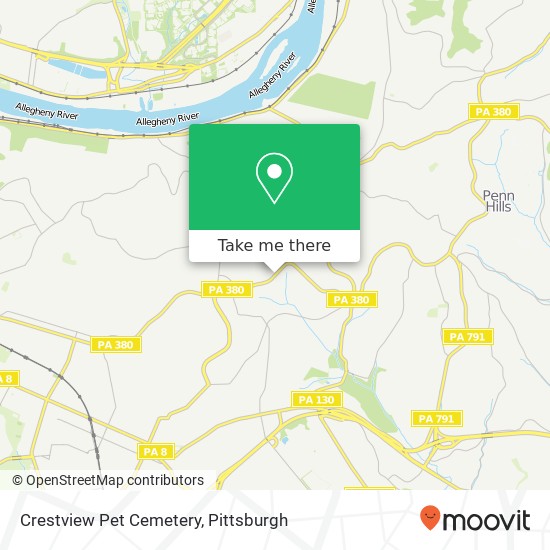 Crestview Pet Cemetery map