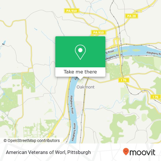 American Veterans of Worl map