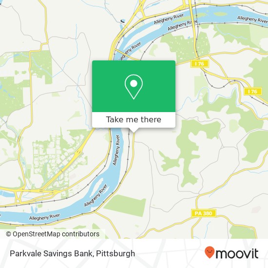 Parkvale Savings Bank map