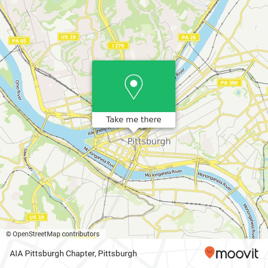 AIA Pittsburgh Chapter map