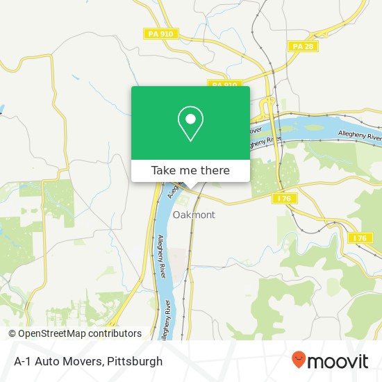 A-1 Auto Movers map