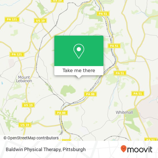 Mapa de Baldwin Physical Therapy