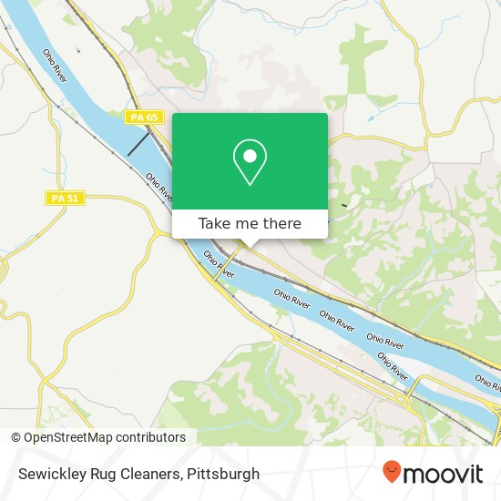 Sewickley Rug Cleaners map