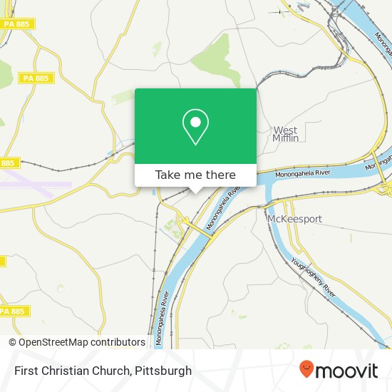 First Christian Church map