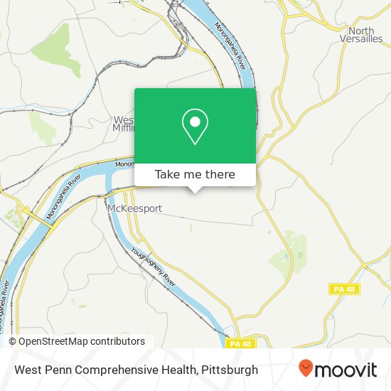 Mapa de West Penn Comprehensive Health