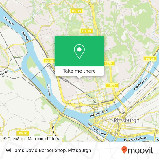 Mapa de Williams David Barber Shop