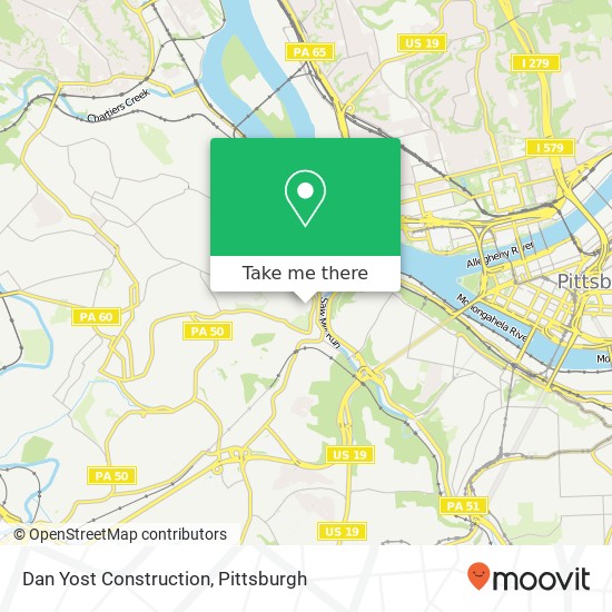 Mapa de Dan Yost Construction