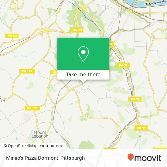 Mineo's Pizza Dormont map