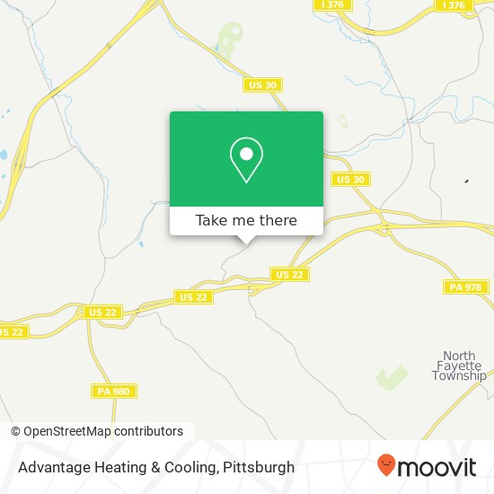 Advantage Heating & Cooling map