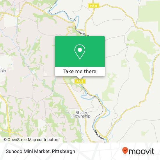 Mapa de Sunoco Mini Market