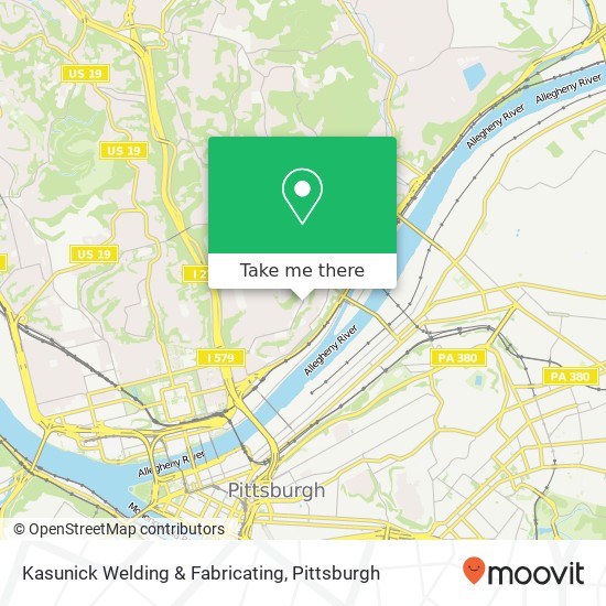 Mapa de Kasunick Welding & Fabricating