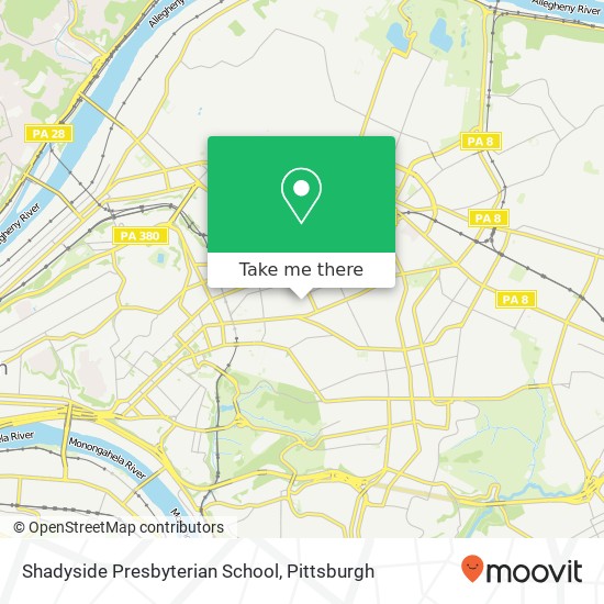 Mapa de Shadyside Presbyterian School