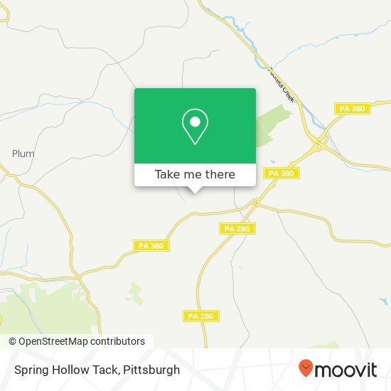 Spring Hollow Tack map