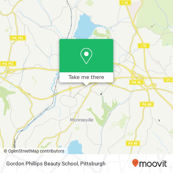 Gordon Phillips Beauty School map