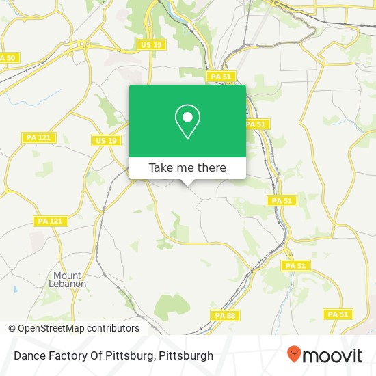 Dance Factory Of Pittsburg map