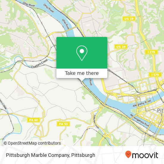 Mapa de Pittsburgh Marble Company