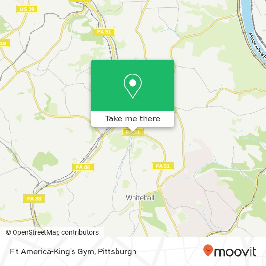 Mapa de Fit America-King's Gym