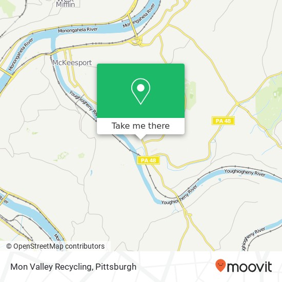 Mon Valley Recycling map