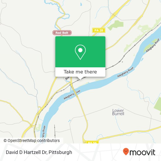 David D Hartzell Dr map