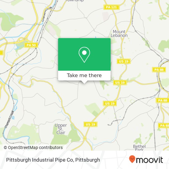 Mapa de Pittsburgh Industrial Pipe Co