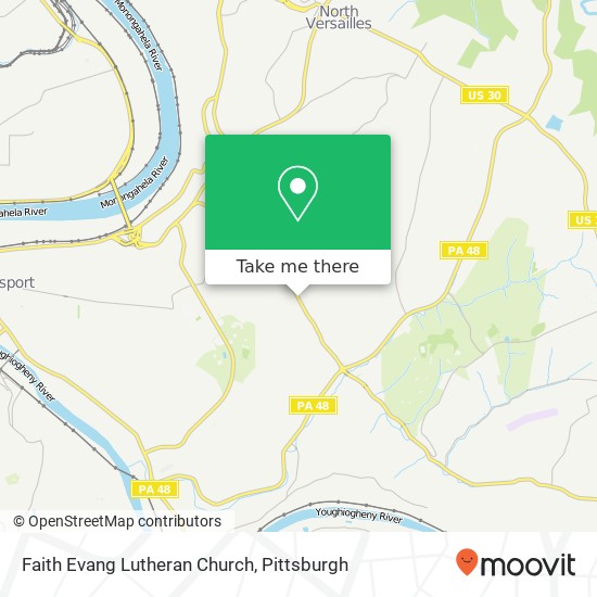 Mapa de Faith Evang Lutheran Church