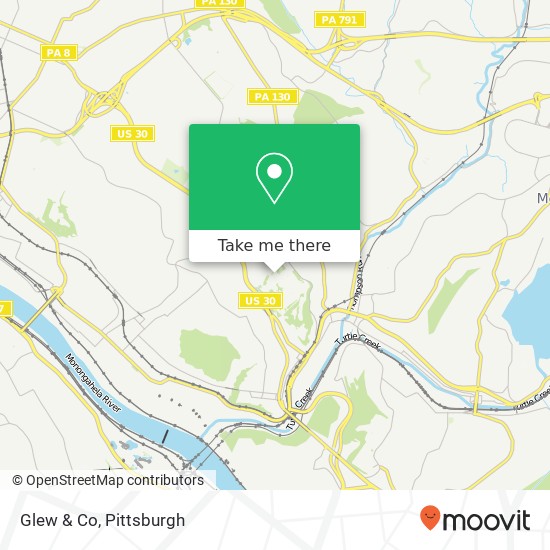 Mapa de Glew & Co