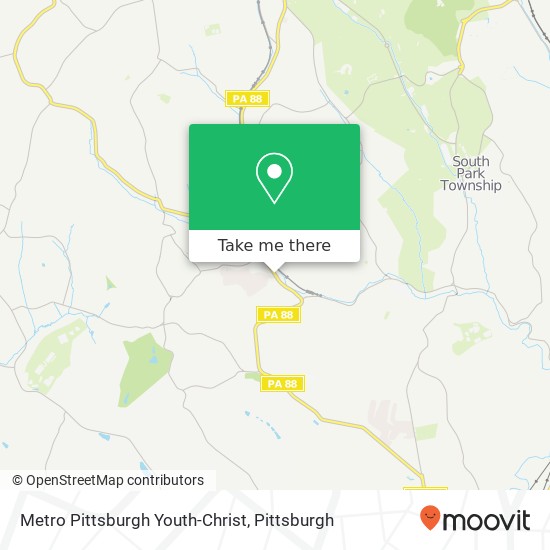 Mapa de Metro Pittsburgh Youth-Christ