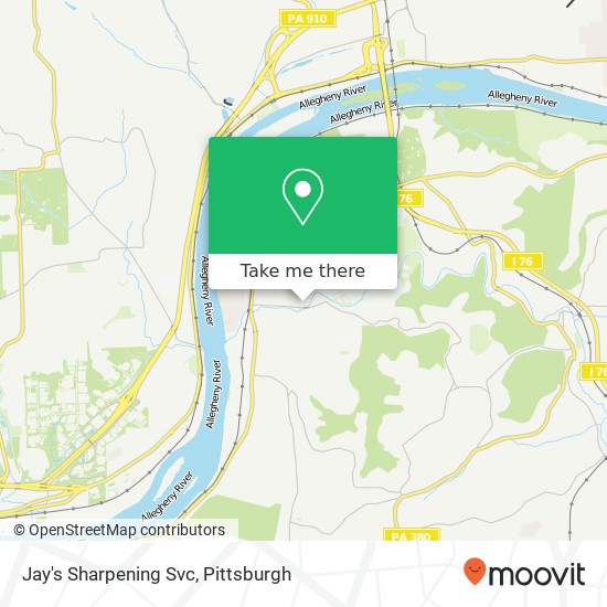 Mapa de Jay's Sharpening Svc