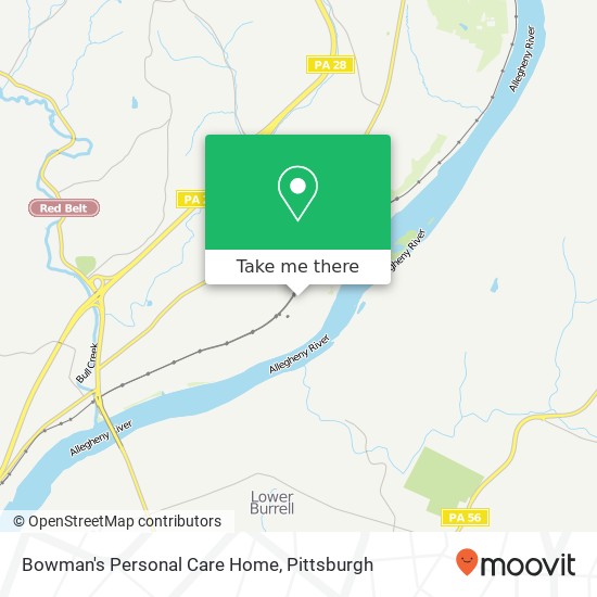 Mapa de Bowman's Personal Care Home