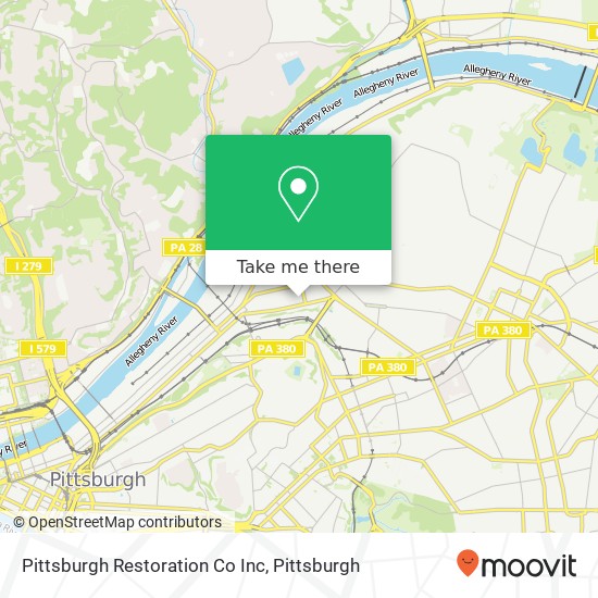 Mapa de Pittsburgh Restoration Co Inc