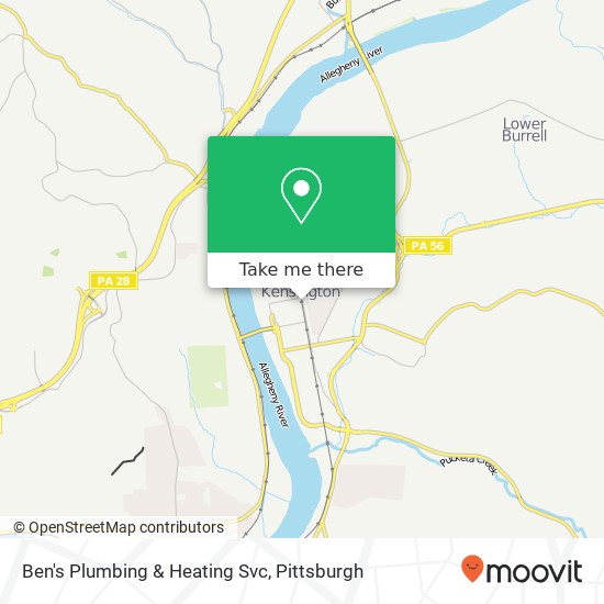 Mapa de Ben's Plumbing & Heating Svc
