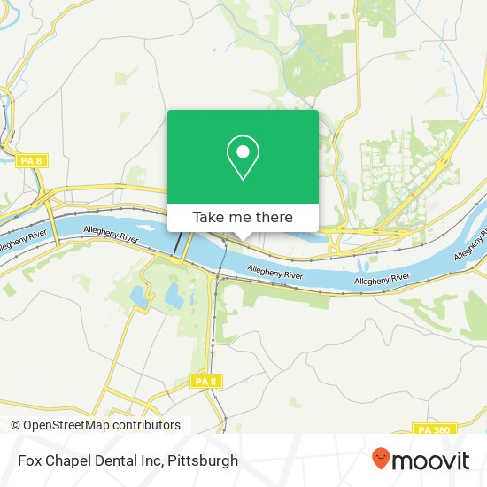 Mapa de Fox Chapel Dental Inc