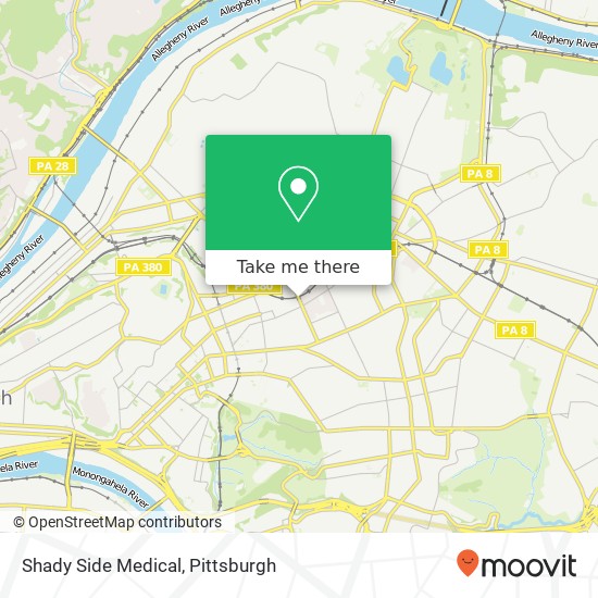 Shady Side Medical map