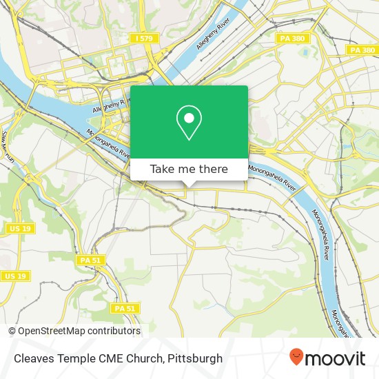 Cleaves Temple CME Church map