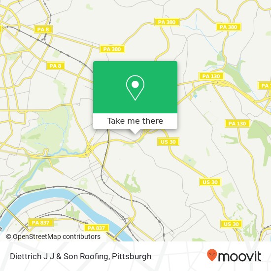 Diettrich J J & Son Roofing map