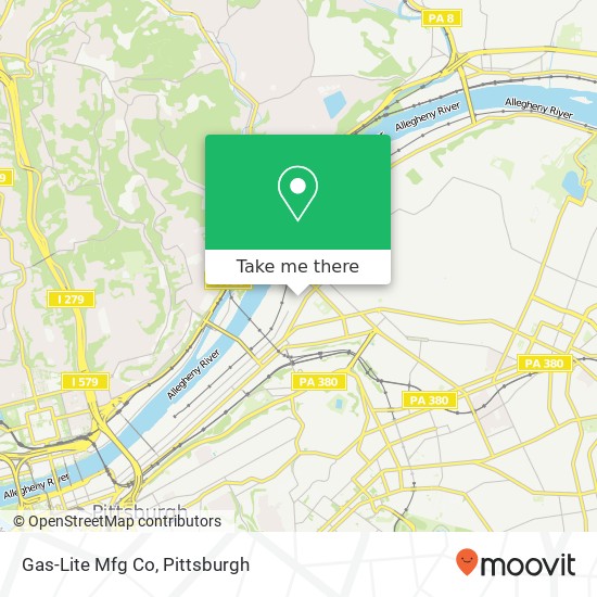 Gas-Lite Mfg Co map