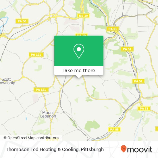 Thompson Ted Heating & Cooling map