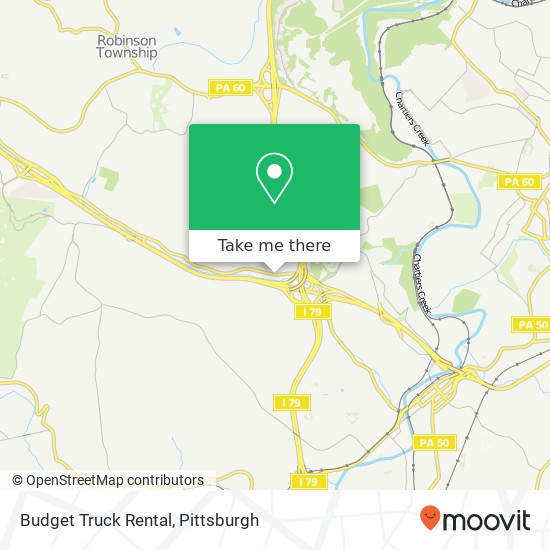 Budget Truck Rental map