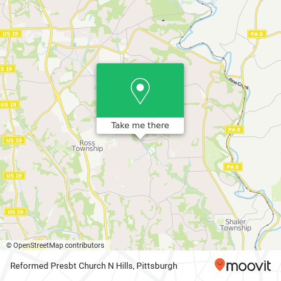 Reformed Presbt Church N Hills map