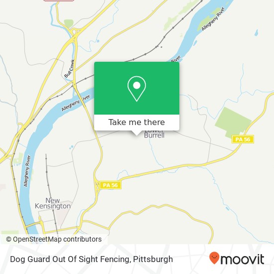 Mapa de Dog Guard Out Of Sight Fencing