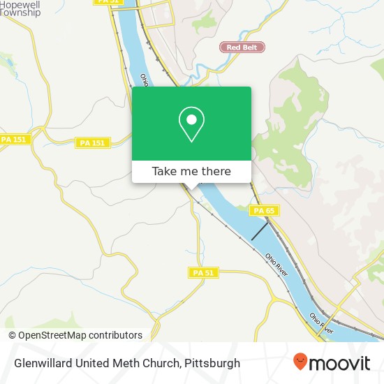 Glenwillard United Meth Church map